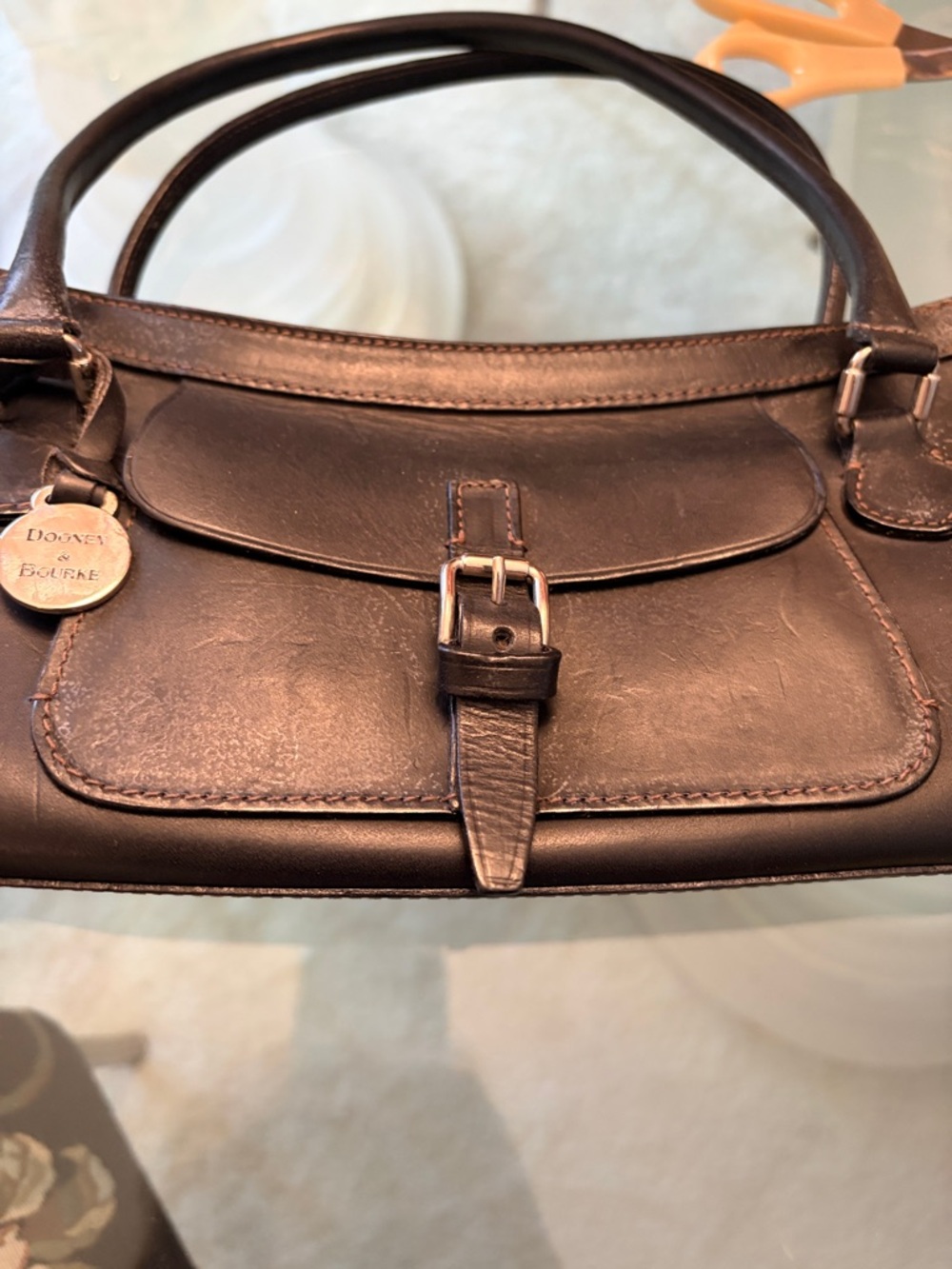 Dooney & Bourke Black Shoulder Bag with Classic Barrel Shape - Picture 7 of 10